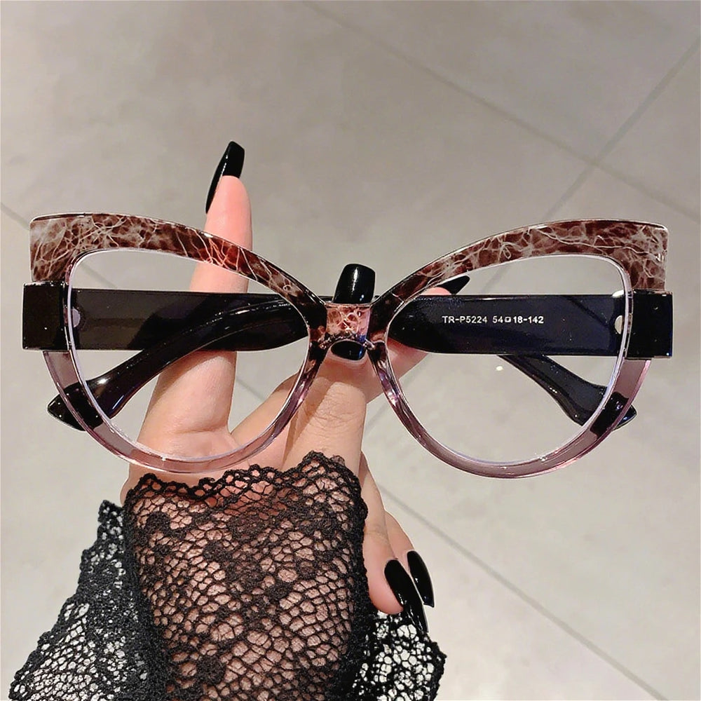 ERIKOLE Oversized Cat Eye Reading Glasses | Anti Blue Light · HMC Lens · Colour Block | Plain or +1.00 to +4.00 | Braviixx