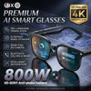 800W AI Camera Smart Glasses with Bluetooth Calling | Braviixx