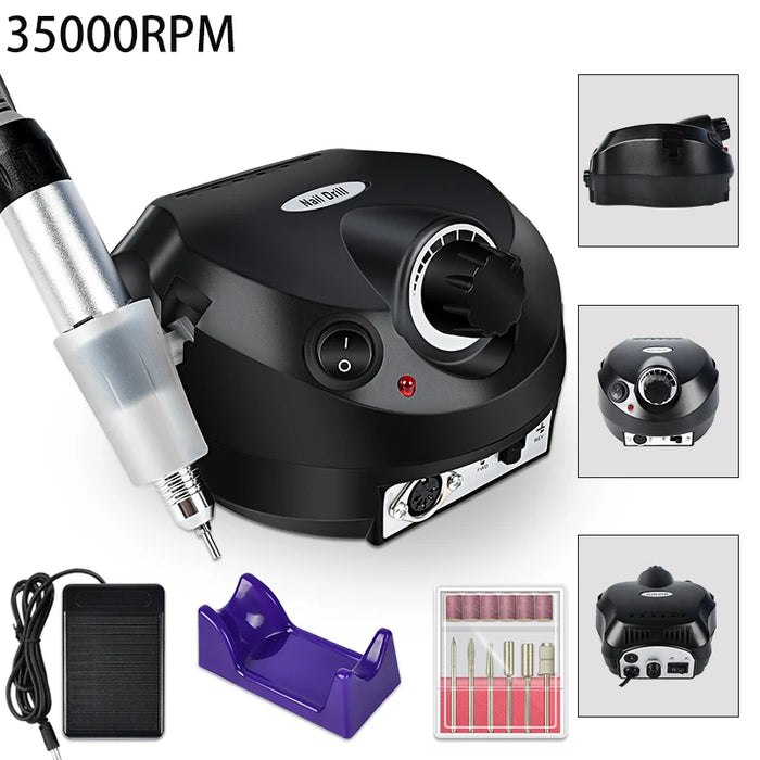 27-Color UV/LED Gel Nail Kit with Lamp & Drill | 4 Extension Gels | Braviixx