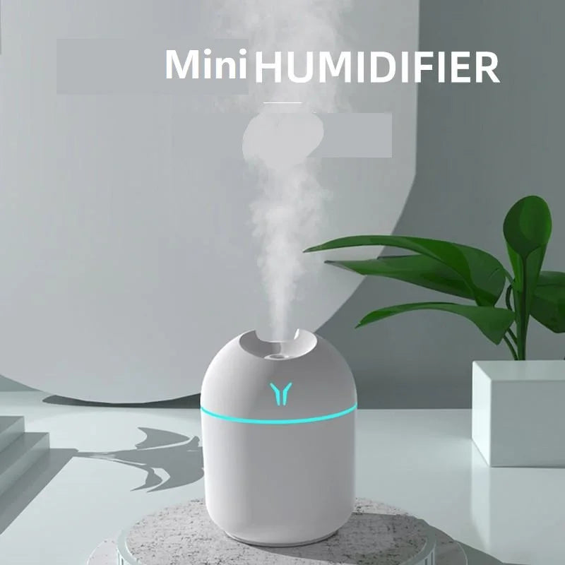 Mini USB Humidifier | 250 ml Tank & LED Colour Light | Braviixx